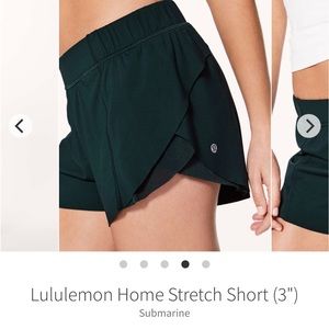 Lululemon - Home Stretch Shorts 3” Inseam - Size 4 - Color Submarine